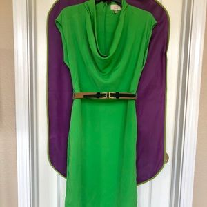 Worn once - Ted Baker Green Cowl Neck Dress